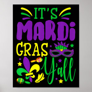 Affiche Son Masque Mardi Gras Yall Mardi Gras Party