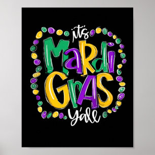 Affiche Son Masque Mardi Gras Yall Mardi Gras Party