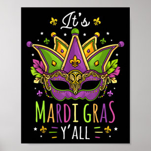 Affiche Son Masque Mardi Gras Yall Mardi Gras Party