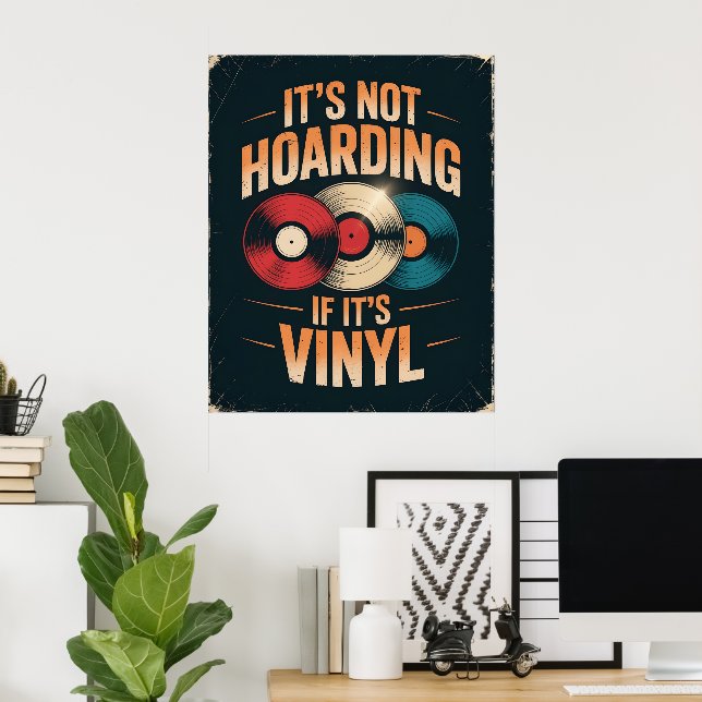 Affiche Son pas de thésaurisation si son vinyle (Bureau à domicile)