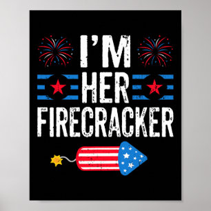 Affiche Son Pétagère 4 juillet Fireworks Corresponde Cou