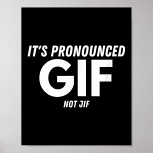 Affiche Son Prononcé Gif Pas Jif Drôle Texte Ironique Inte