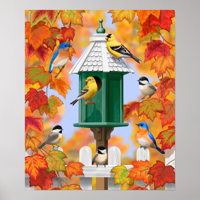 Affiche Songbirds en automne (Devant)