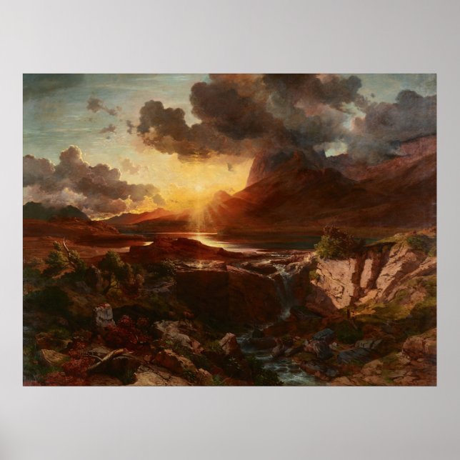 Affiche Sonnenuntergang am Hintersee à Berchtesgaden (Devant)