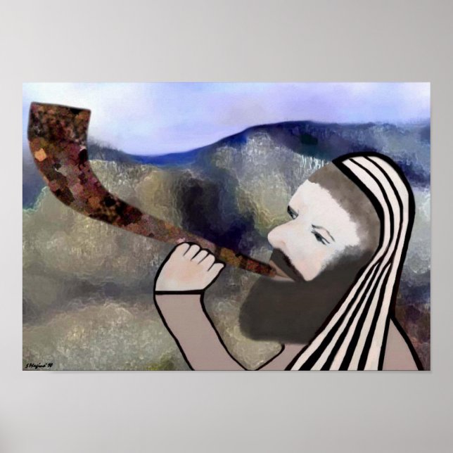 Affiche Sonner l'impression Shofar (Devant)