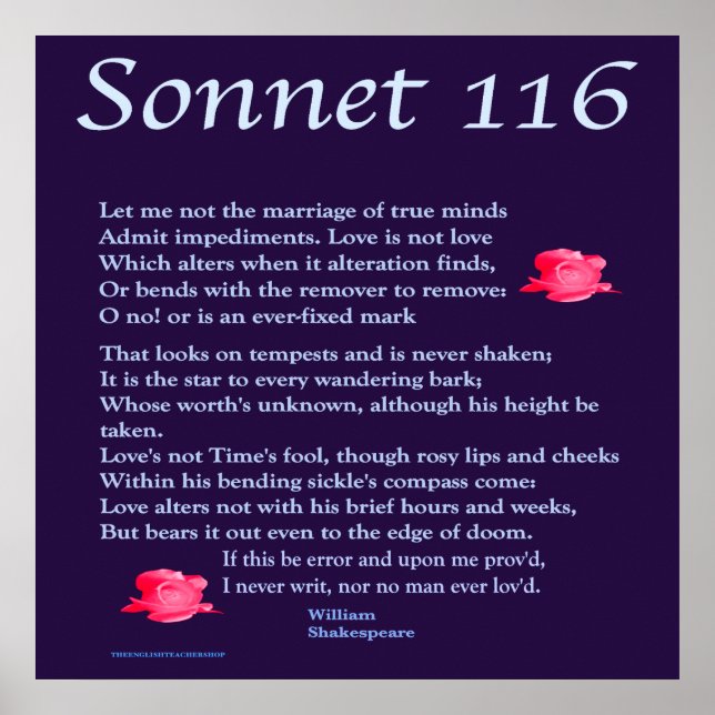 Affiche Sonnet 116 (Devant)