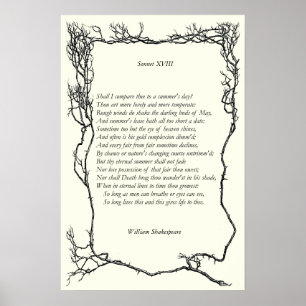 Affiche Sonnet # 18 par William Shakespeare