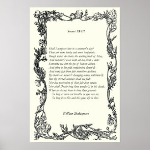 Affiche Sonnet # 18 par William Shakespeare