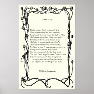 Affiche Sonnet # 18 par William Shakespeare
