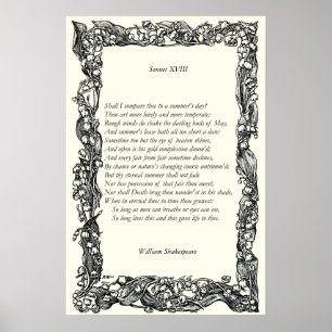 Affiche Sonnet # 18 par William Shakespeare