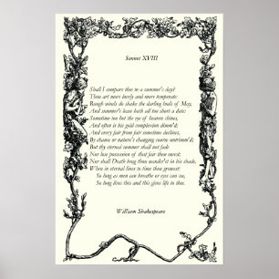 Affiche Sonnet # 18 par William Shakespeare