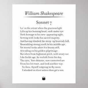 Affiche Sonnet 7 par William Shakespeare
