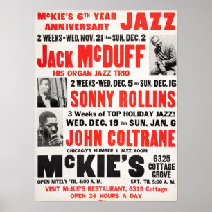 Affiche Sonny Rollins / John Coltrane / Jack McDuff Jazz