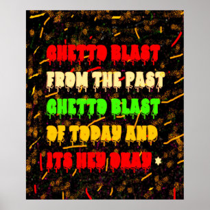 AFFICHE SONO DANS LE GHETTO DE STYLE AFRO-AMÉRICAIN