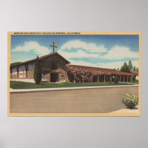 Affiche Sonoma, CA - Mission San Francisco Solano