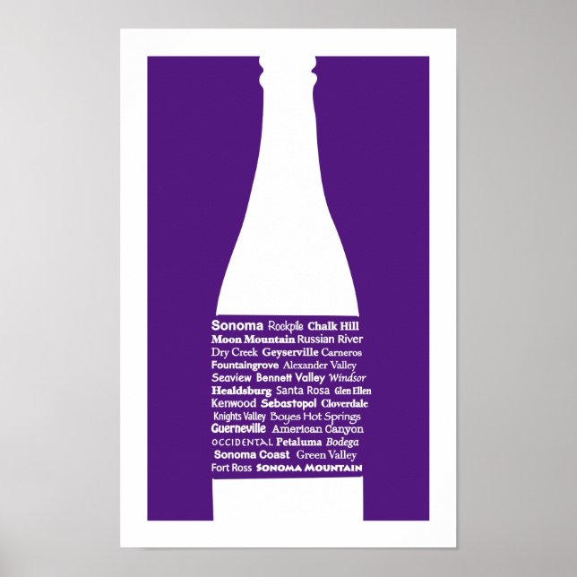 Affiche Sonoma Wine Purple Print (Devant)