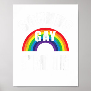 Affiche Sons Gay Je suis en chemise drôle LGBT Gay Lesbian
