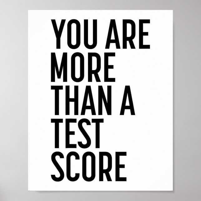 Affiche Sont Plus Qu'Un Test Score Enseignant Test Jour 1 (Devant)