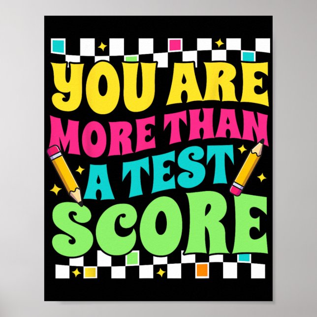 Affiche Sont Plus Qu'Un Test Score Test Day Teacher Testin (Devant)