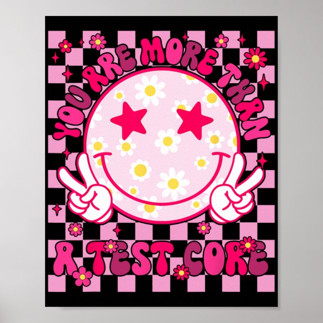 Affiche Sont Plus Qu'Un Test Score Test Jour Smile Hippi (Devant)
