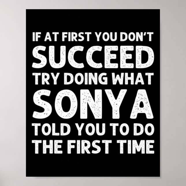 Affiche Sonya Name D Birthday Funny Christmas J  (Devant)