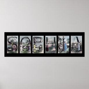 Affiche SOPHIA Alphabet Lettre Nom Art