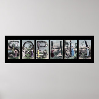 Affiche SOPHIA Alphabet Lettre Nom Art