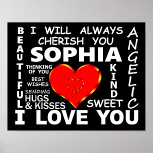 Affiche Sophia I Love You