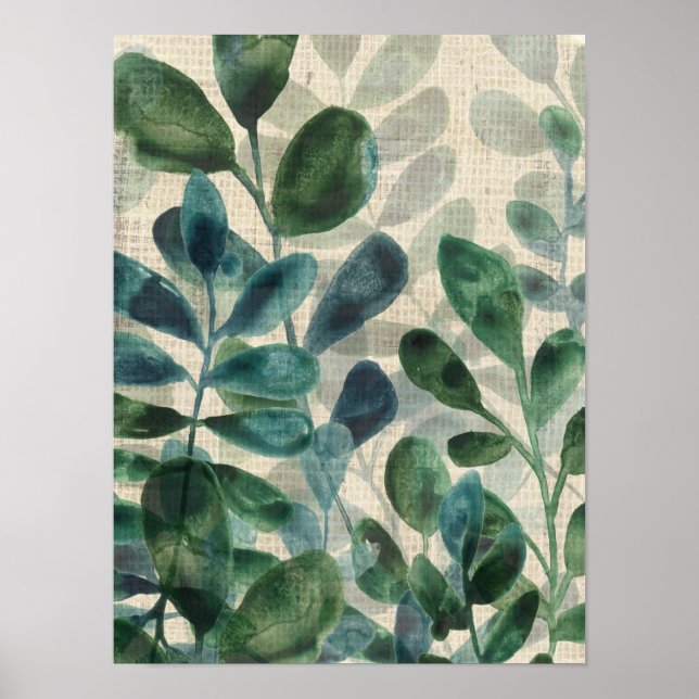 Affiche Sophistication verdoyante - Feuilles tropicaux (Devant)
