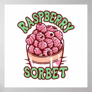 Affiche Sorbet à la framboise 
