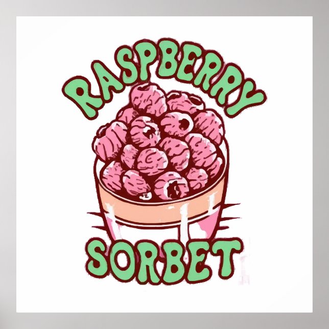Affiche Sorbet à la framboise  (Devant)