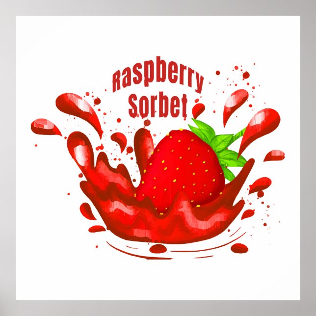 Affiche Sorbet framboise (Devant)
