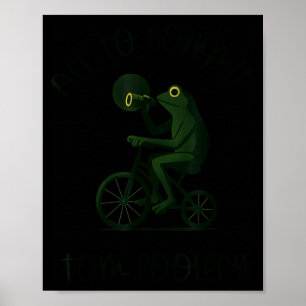 Affiche Sorcier Grenouille Drôle Part Pour Commettre Une F