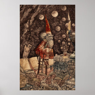 Affiche Sorcier par Charles Folkard