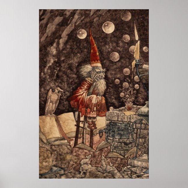 Affiche Sorcier par Charles Folkard (Devant)