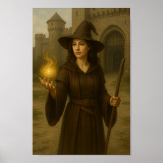 Affiche Sorcière à la porte du Château - Power Stands Watc