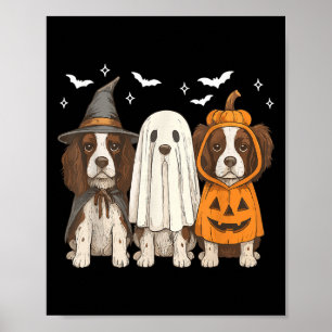 Affiche Sorcière Anglais Springer espagnol Halloween Sprin