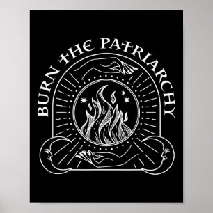 Affiche Sorcière brûler le patriarcat Halloween les droits
