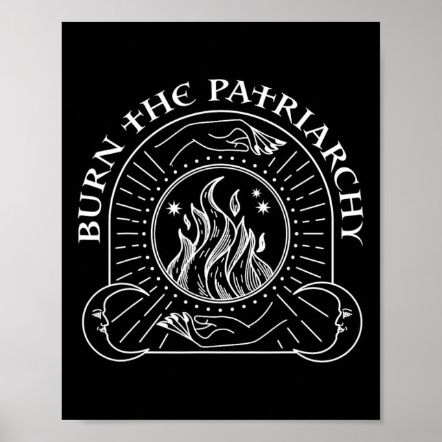 Affiche Sorcière brûler le patriarcat Halloween les droits (Devant)