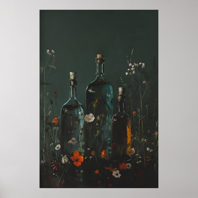 Affiche Sorcière de l'Apothicaire Botanique Sombre Tinctur (Devant)