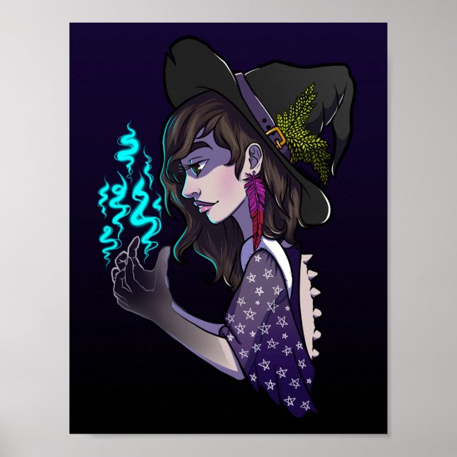 Affiche Sorcière de l'invisibilité Ado fille Anime Illustr (Devant)
