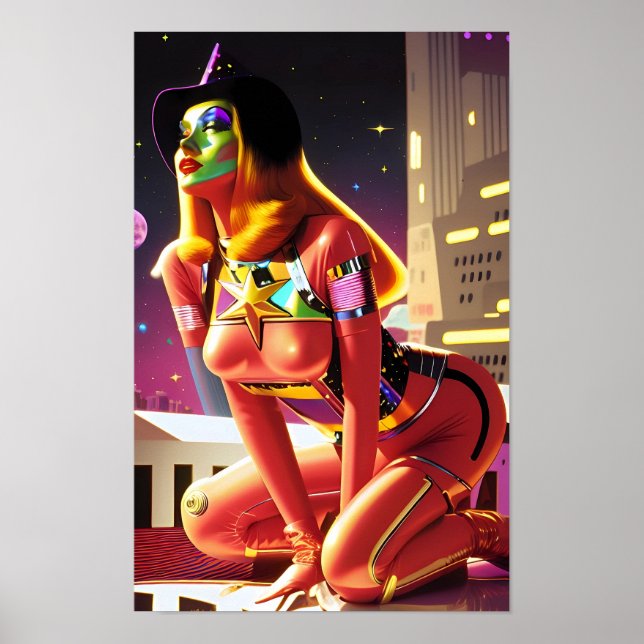 Affiche Sorcière de rêve sur Metropolis Ken Gage Sci-Fi (Devant)