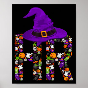 Affiche Sorcière des RH Costume d'Halloween Citrouille Res