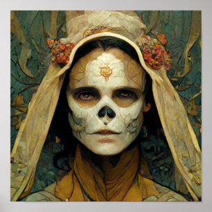 Affiche Sorcière en bois 1 Imaginaire