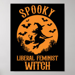Affiche Sorcière féministe libérale éffrayante Feministe V
