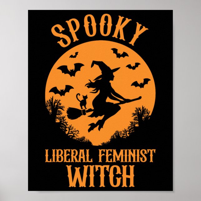 Affiche Sorcière féministe libérale éffrayante Feministe V (Devant)
