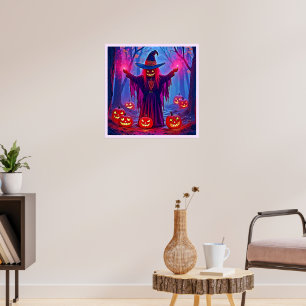 Affiche Sorcière mystérieuse dans Enchanted Woods Design