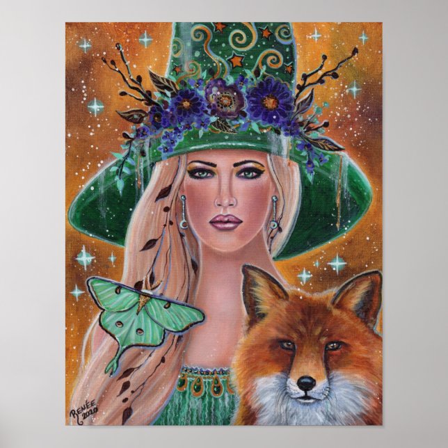 Affiche Sorcière Noemi Halloween par Renee L. Lavoie (Devant)