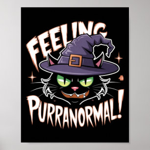 Affiche Sorcière paranormale féticheuse de chat noir