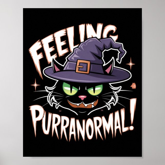 Affiche Sorcière paranormale féticheuse de chat noir (Devant)
